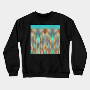 Gold and Teal Arcs Crewneck Sweatshirt